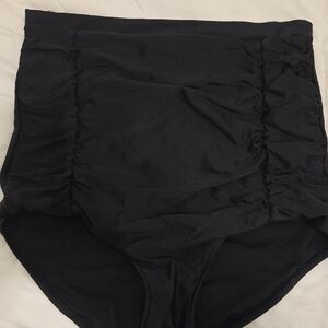 High-Waisted Black Swim Bottoms